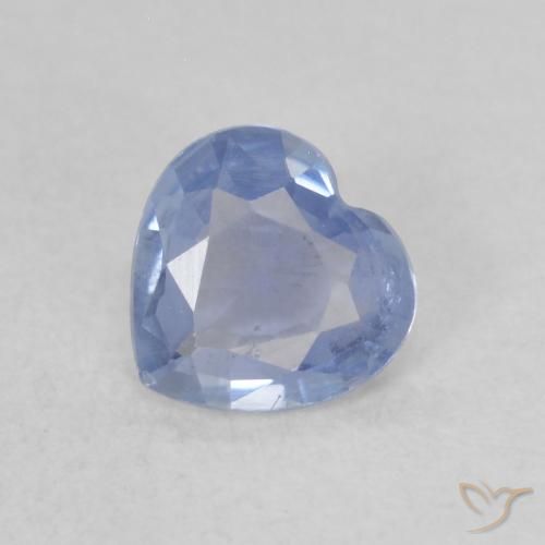 0.48ct Naturel Bleu bébé léger Saphir, Cœur, VS