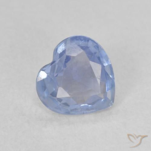 Saphir Bleu bébé léger naturelle Cœur, 0.48 ct, VS