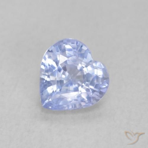 0.55ct Naturel Bleu violacé léger Saphir, Cœur, VS