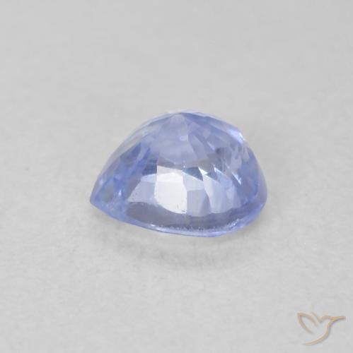 Saphir Bleu violacé léger naturelle Cœur, 0.55 ct, VS