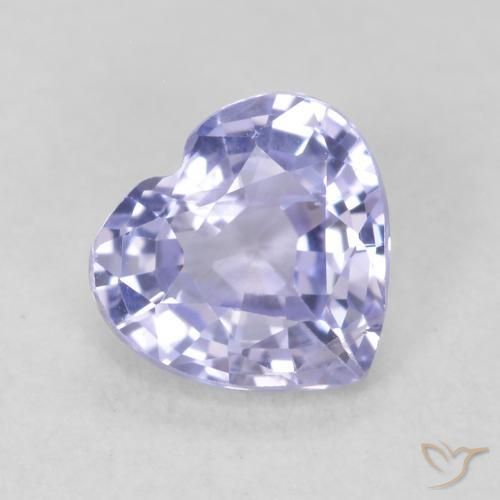 0.83ct Naturel Bleu clair Saphir, Cœur, VS