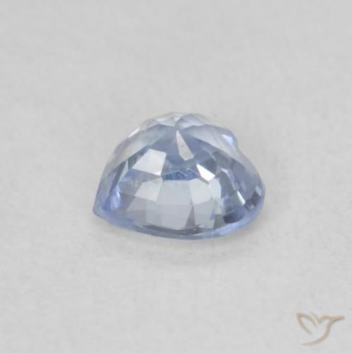 Saphir Bleu pastel naturelle Cœur, 0.49 ct, VS