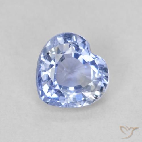 Saphir bleu de 0,64 carats à vendre, Cœur Saphir en vrac de Tanzanie, Gemme naturelle, 5,2 x 4,9 mm, Photo A