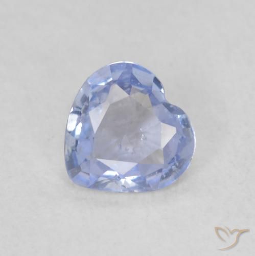 0.48ct Naturel Bleu clair Saphir, Cœur, VS