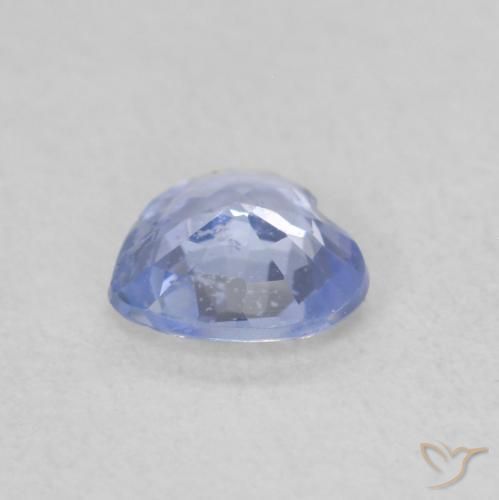 Saphir Bleu clair naturelle Cœur, 0.48 ct, VS