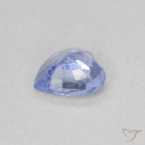 Saphir Bleu pastel naturelle Cœur, 0.44 ct, VS