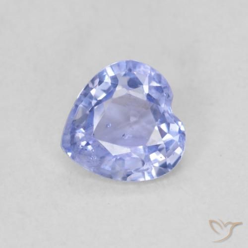 0.45ct Naturel Bleu clair Saphir, Cœur, VS