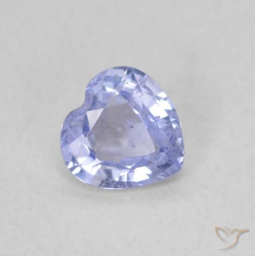 Saphir Bleu clair naturelle Cœur, 0.45 ct, VS