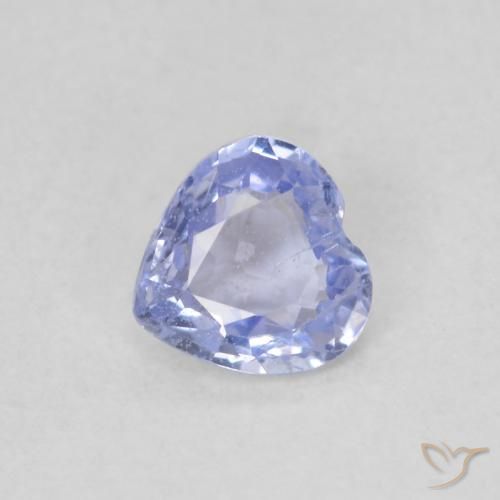 0.42ct Naturel Bleu pastel Saphir, Cœur, VS