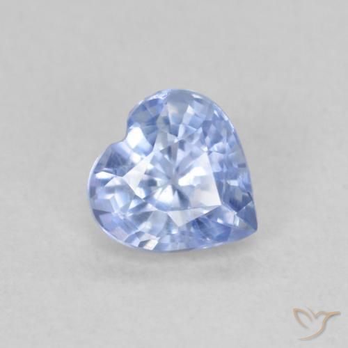 0.54ct Naturel Bleu violacé léger Saphir, Cœur, VS
