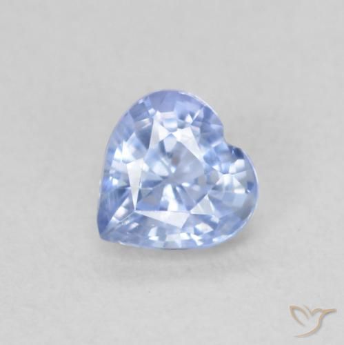 Saphir Bleu violacé léger naturelle Cœur, 0.54 ct, VS