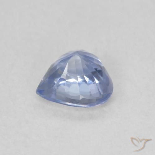 Saphir Bleu violacé léger naturelle Cœur, 0.54 ct, VS