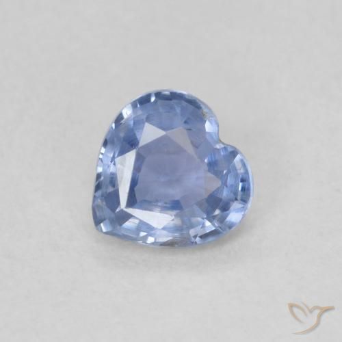 0.45ct Naturel Bleu pastel Saphir, Cœur, VS