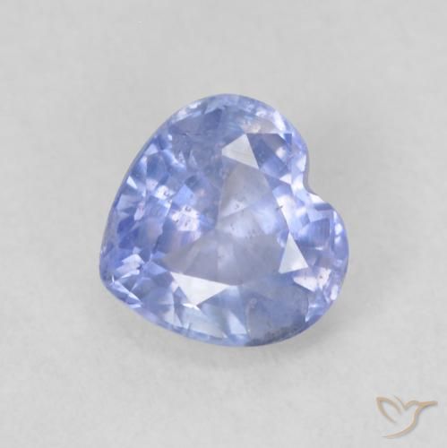 0.62ct Naturel Bleu violacé léger Saphir, Cœur, VS