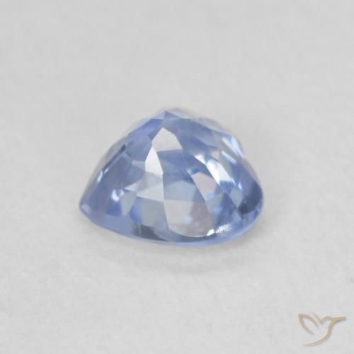 Saphir Bleu pastel naturelle Cœur, 0.52 ct, VS