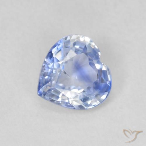 0.50ct Naturel Bleu violacé Saphir, Cœur, VS