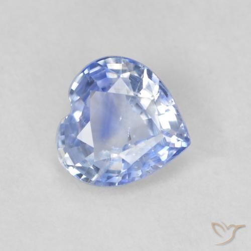 Saphir Bleu violacé naturelle Cœur, 0.50 ct, VS