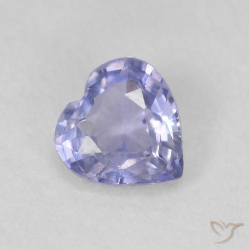Saphir Bleu clair naturelle Cœur, 0.52 ct, VS