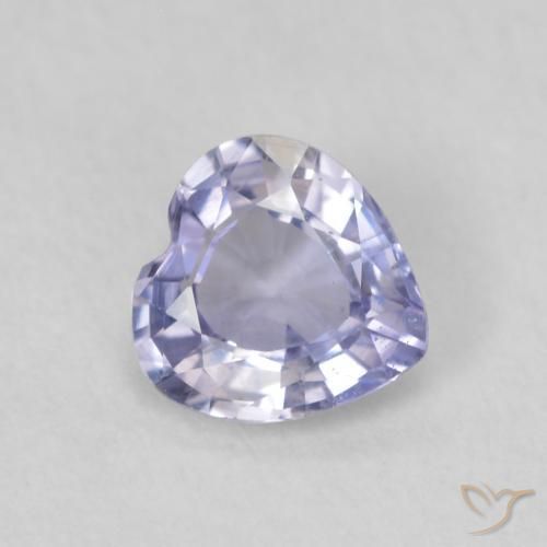 0.49ct Naturel Bleu clair Saphir, Cœur, VS