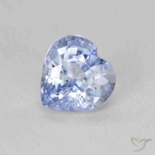 Saphir Bleu pastel naturelle Cœur, 0.61 ct, VS