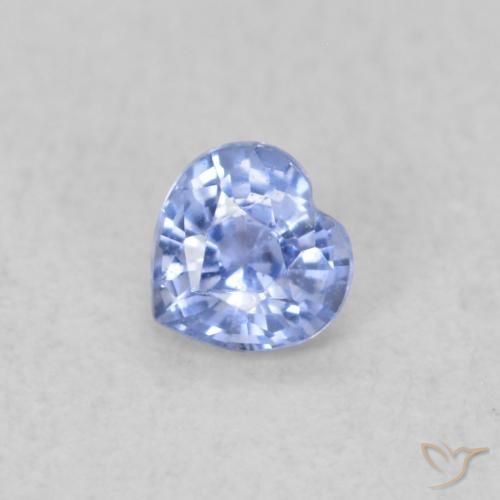 0.21ct Naturel Bleu pastel Saphir, Cœur, VVS-VS