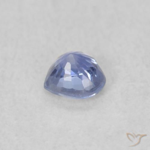 Saphir Bleu pastel naturelle Cœur, 0.21 ct, VVS-VS