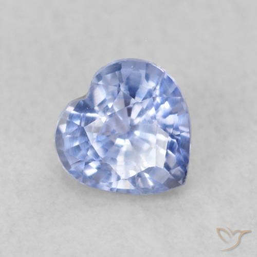 Saphir Bleu clair naturelle Cœur, 0.46 ct, VVS-VS