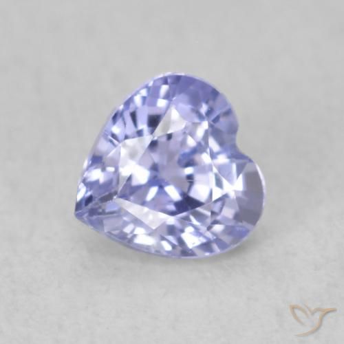 0.51ct Naturel Bleu clair Saphir, Cœur, VVS-VS