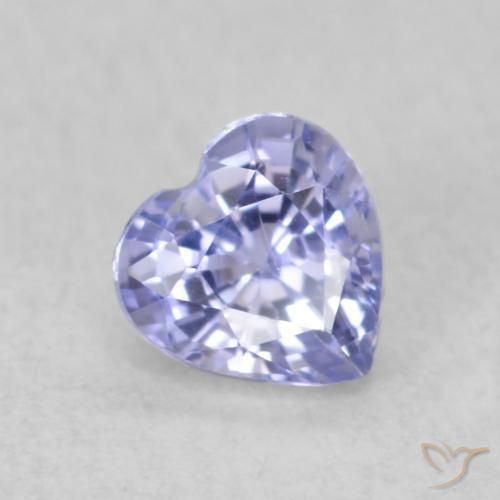 Saphir Bleu clair naturelle Cœur, 0.51 ct, VVS-VS