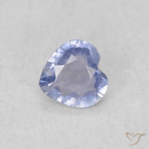 Saphir Bleu clair naturelle Cœur, 0.20 ct, VVS-VS
