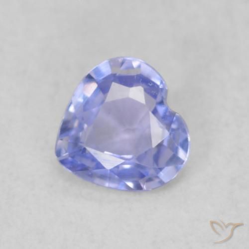 0.33ct Naturel Bleu clair Saphir, Cœur, VVS-VS