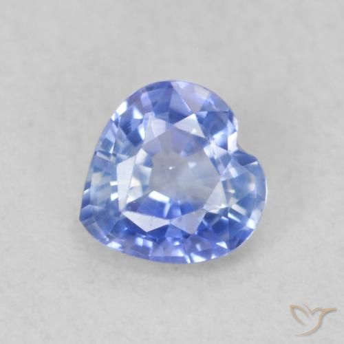 0.37ct Naturel Bleu pastel Saphir, Cœur, VVS-VS