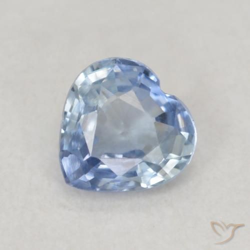 0.42ct Naturel Bleu violacé léger Saphir, Cœur, VVS-VS