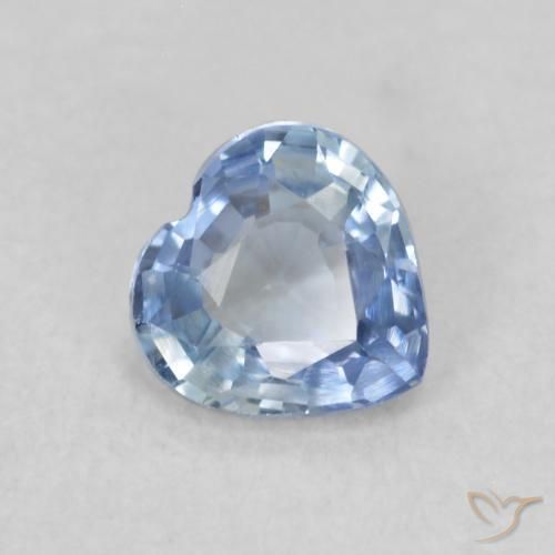 Saphir Bleu violacé léger naturelle Cœur, 0.42 ct, VVS-VS