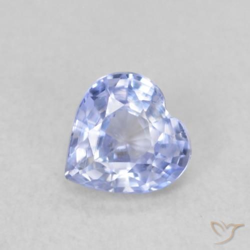 0.35ct Naturel Bleu violet clair Saphir, Cœur, VVS-VS