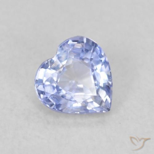 Saphir Bleu violet clair naturelle Cœur, 0.35 ct, VVS-VS