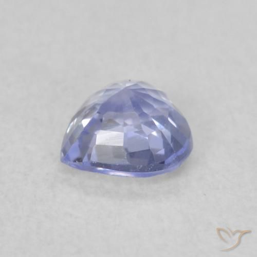 Saphir Bleu violet clair naturelle Cœur, 0.35 ct, VVS-VS