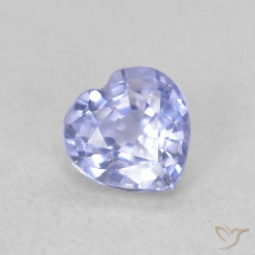 0.35ct Naturel Bleu clair Saphir, Cœur, VVS-VS