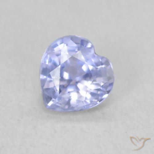 Saphir Bleu clair naturelle Cœur, 0.35 ct, VVS-VS