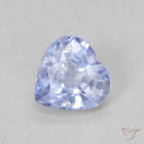 0.41ct Naturel Bleu clair Saphir, Cœur, VVS-VS