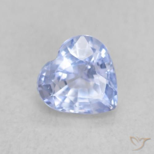 Saphir Bleu clair naturelle Cœur, 0.41 ct, VVS-VS
