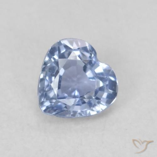 0.36ct Naturel Bleu bébé Saphir, Cœur, VVS-VS