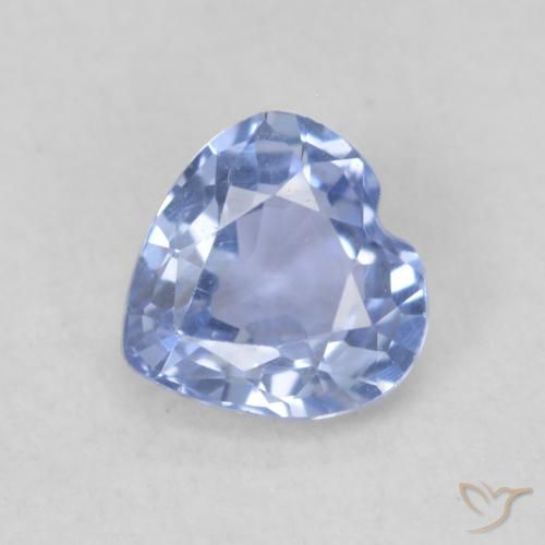 0.43ct Naturel Bleu violet clair Saphir, Cœur, VVS-VS