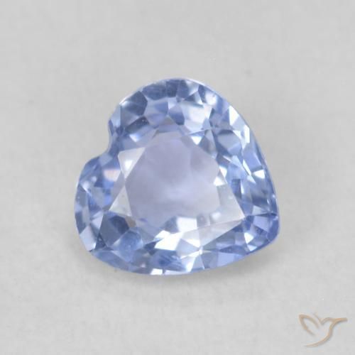 Saphir Bleu violet clair naturelle Cœur, 0.43 ct, VVS-VS