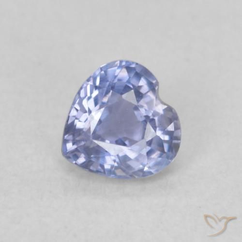 0.33ct Naturel Bleu pastel Saphir, Cœur, VVS-VS