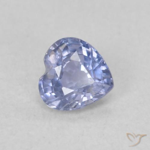 Saphir Bleu pastel naturelle Cœur, 0.33 ct, VVS-VS