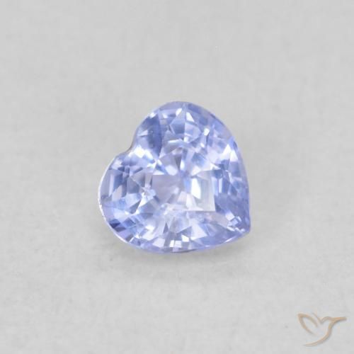 0.25ct Naturel Bleu pastel Saphir, Cœur, VVS-VS