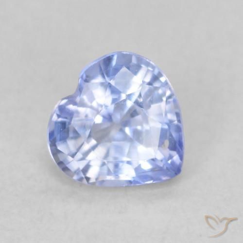 Saphir Bleu pastel naturelle Cœur, 0.49 ct, VVS-VS