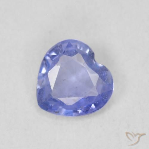 0.41ct Naturel Violet Bleu Saphir, Cœur, VS
