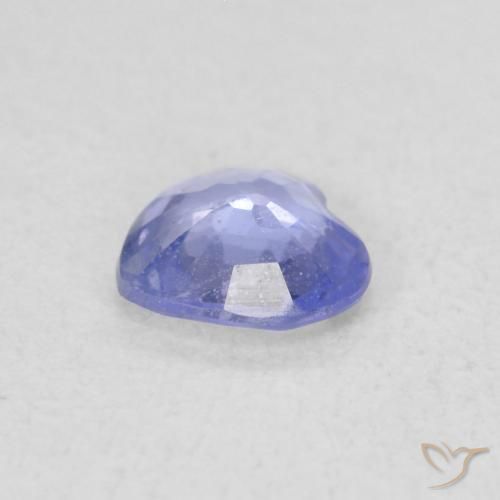Saphir Violet Bleu naturelle Cœur, 0.41 ct, VS